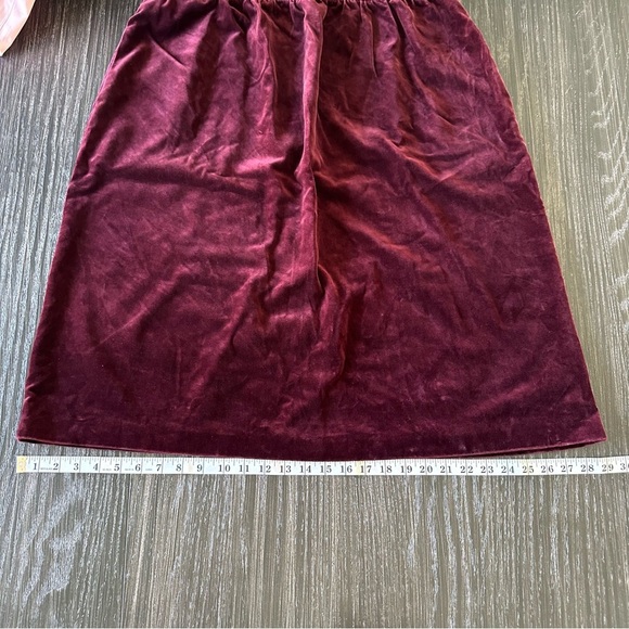Chaus Vintage Burgundy A-Line Velvet Skirt, Size 34 - Picture 10 of 10
